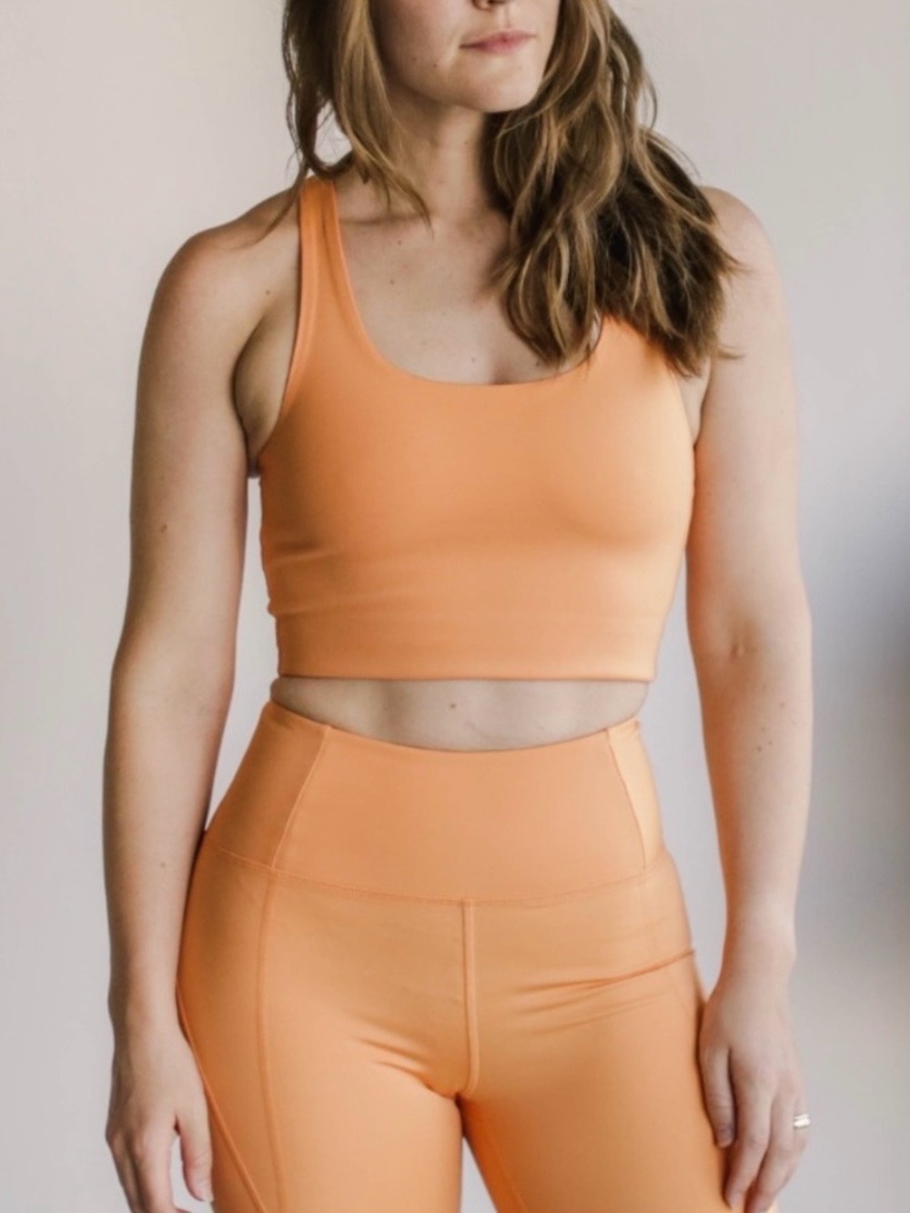 Girlfriend Collective Paloma Racerback Sports Bra Orange Size Medium